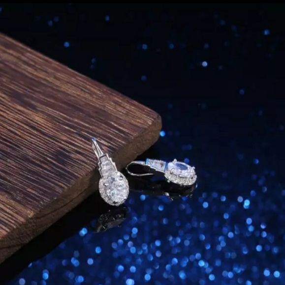 Silver Drop Earrings - Picture 4 of 5